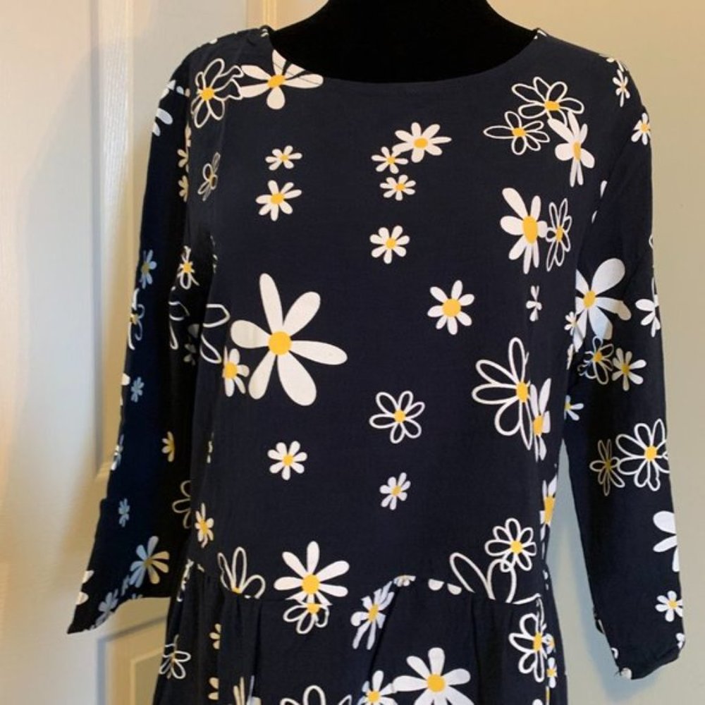 Navy Maxi Floral Dress - Picture 5 of 5